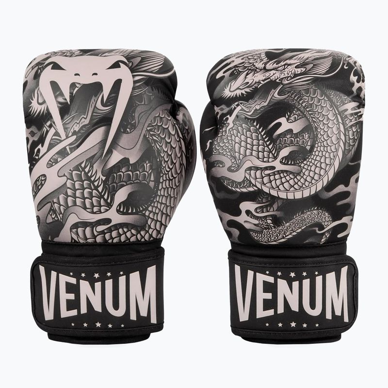Guantoni da boxe Venum Dragon's Flight nero/sabbia 7