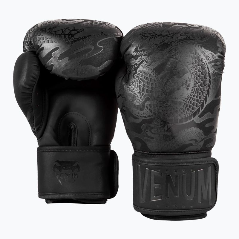 Guantoni da boxe Venum Dragon's Flight nero/nero 5
