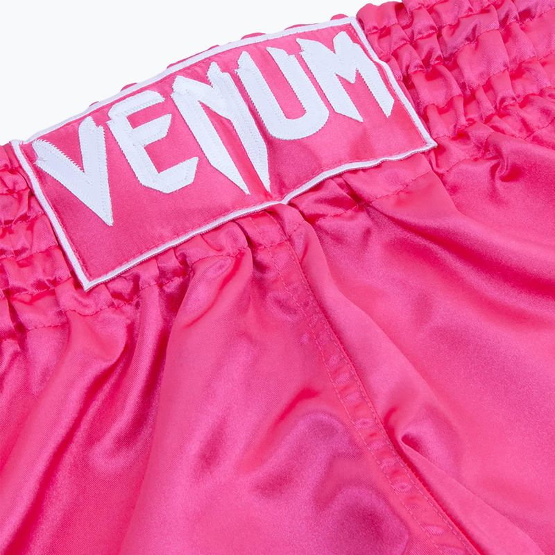 Pantaloncini da allenamento Venum Classic Muay Thai da uomo rosa/bianco 3