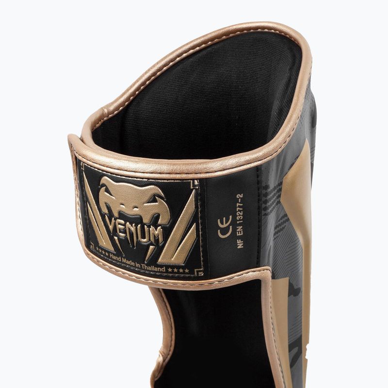 Protezioni per tibia Venum Elite Standup camo scuro/oro 4