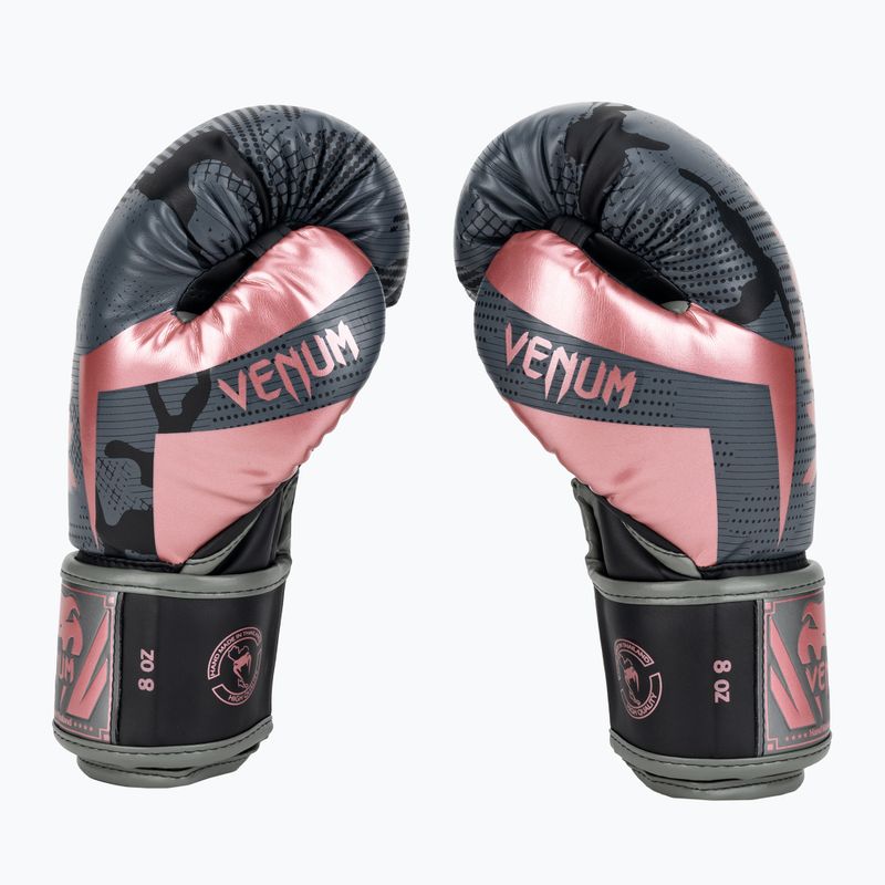 Guantoni da boxe Venum Elite nero/rosa oro 3