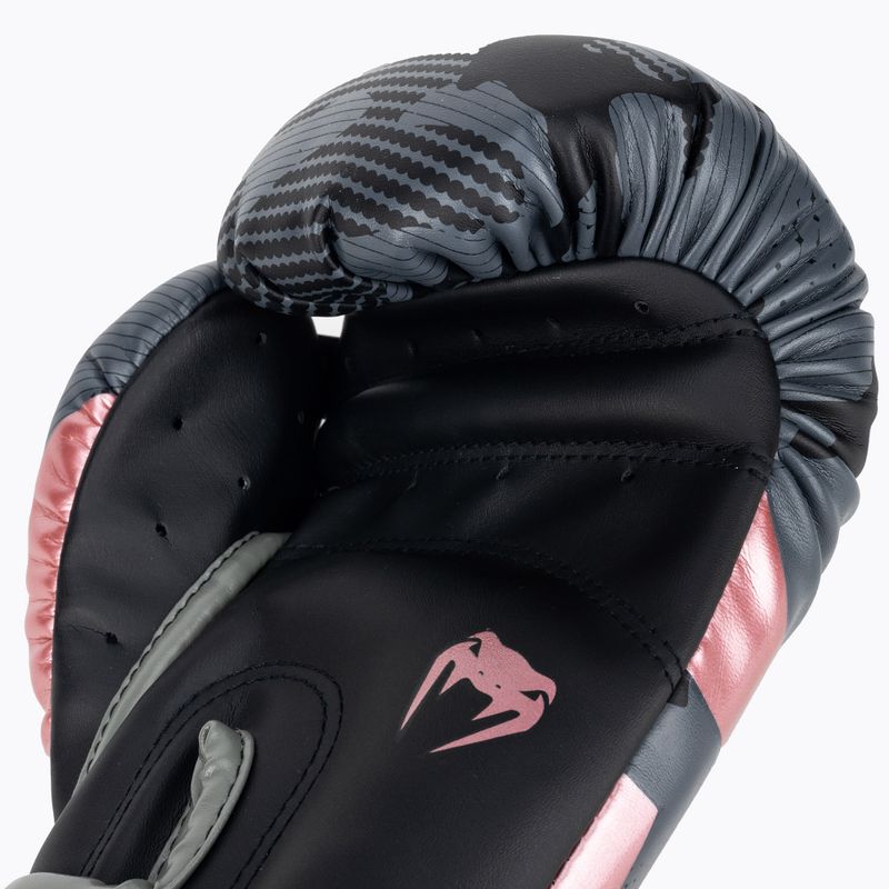 Guantoni da boxe Venum Elite nero/rosa oro 4