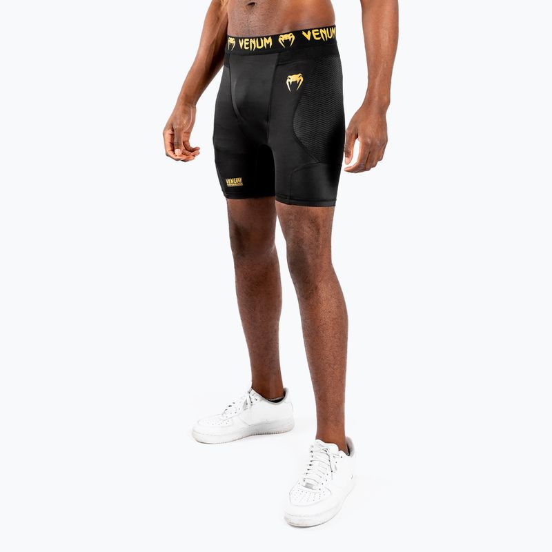 Pantaloncini da allenamento Venum G-Fit Compression da uomo nero/oro 3