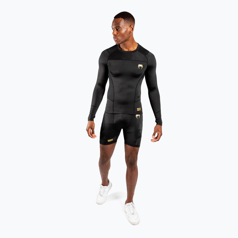 Pantaloncini da allenamento Venum G-Fit Compression da uomo nero/oro 4