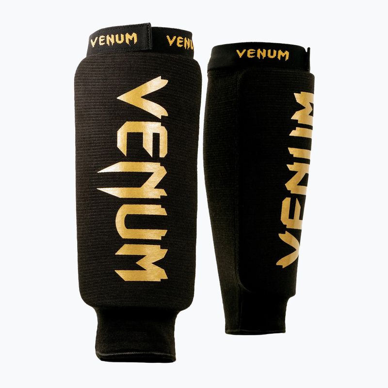 Protezioni per tibia Venum Kontact Without Foot nero/oro