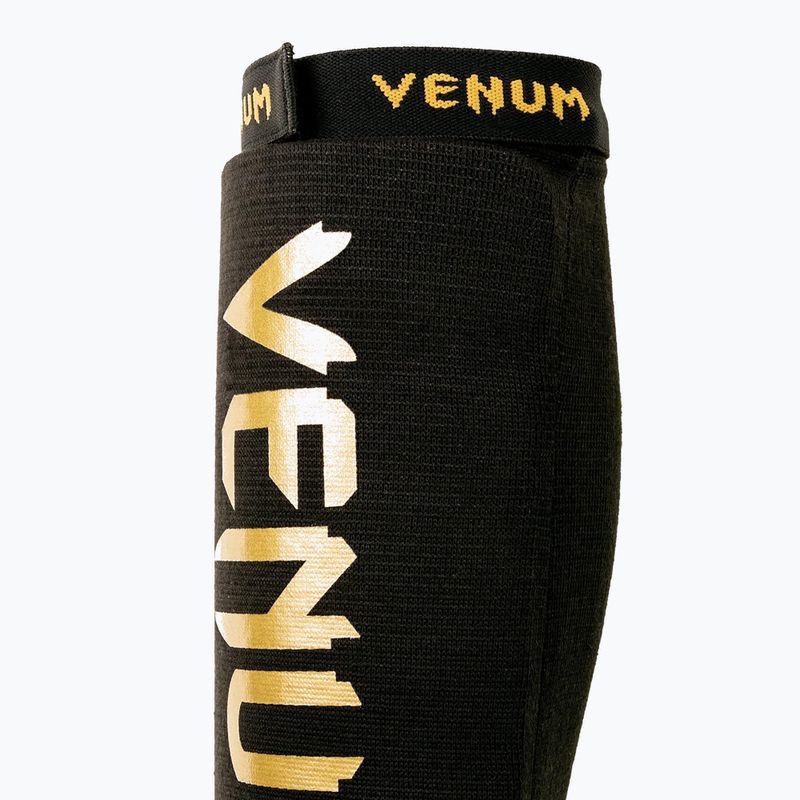 Protezioni per tibia Venum Kontact Without Foot nero/oro 3