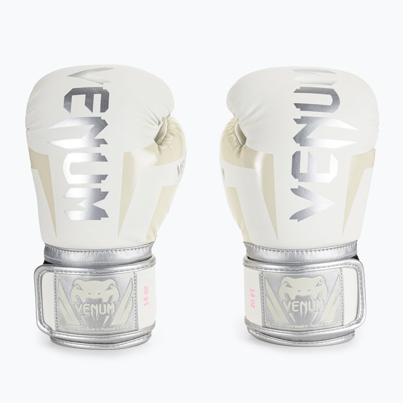 Guantoni da boxe Venum Elite bianco/argento