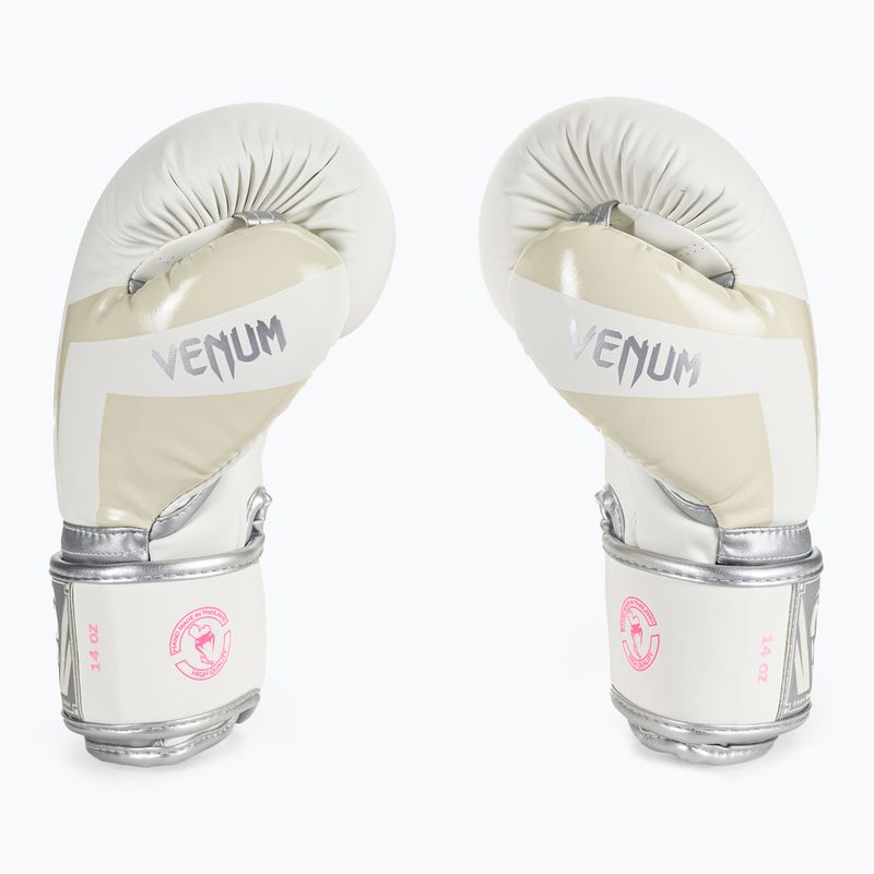 Guantoni da boxe Venum Elite bianco/argento 4
