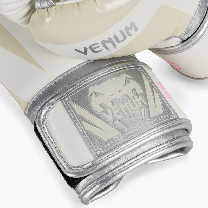 Guantoni da boxe Venum Elite bianco/argento 5