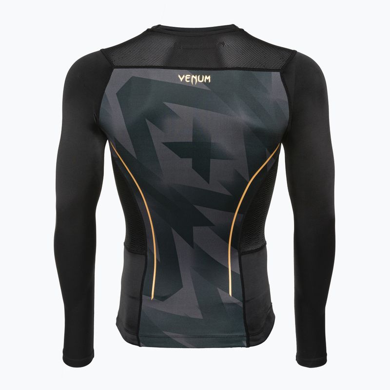 Venum Razor Rashguard da uomo a maniche lunghe nero/oro 8
