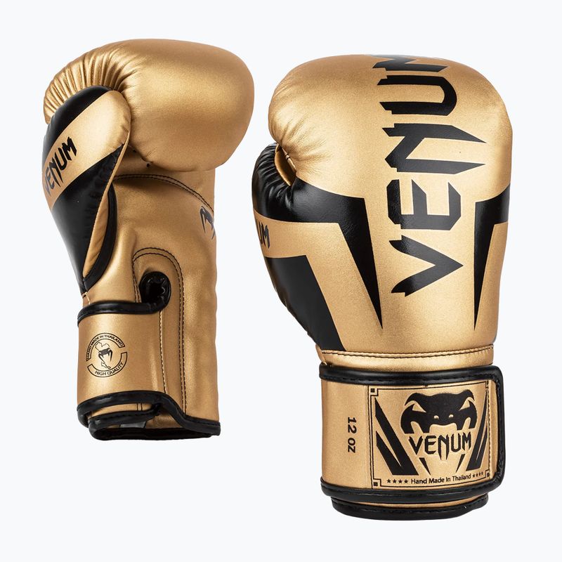 Guanti da boxe Venum Elite oro/nero 6