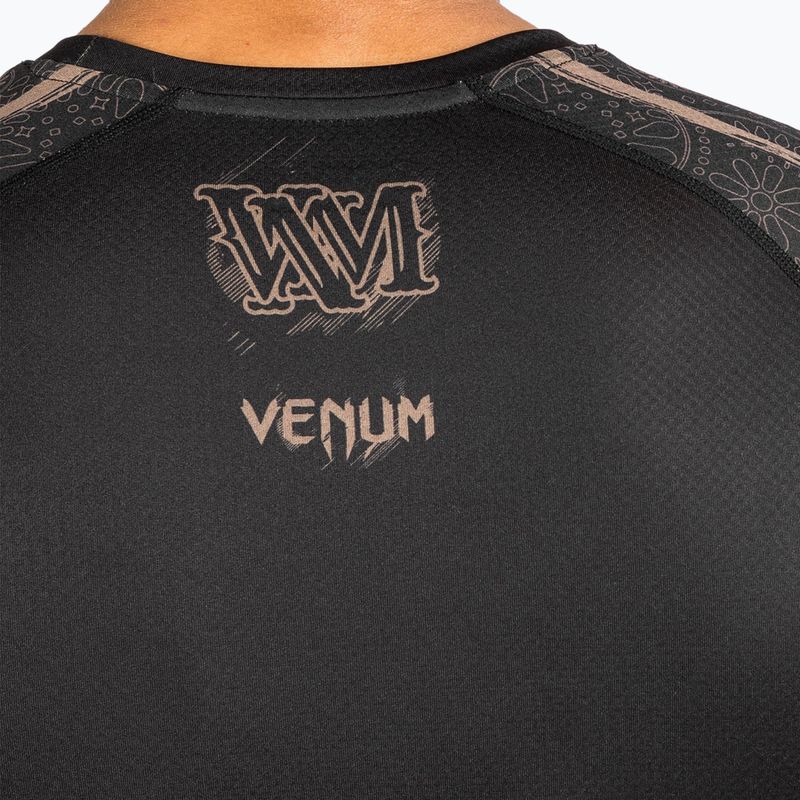 Venum Santa Muerte Dark Side - costume da bagno a maniche lunghe da uomo nero/marrone 6