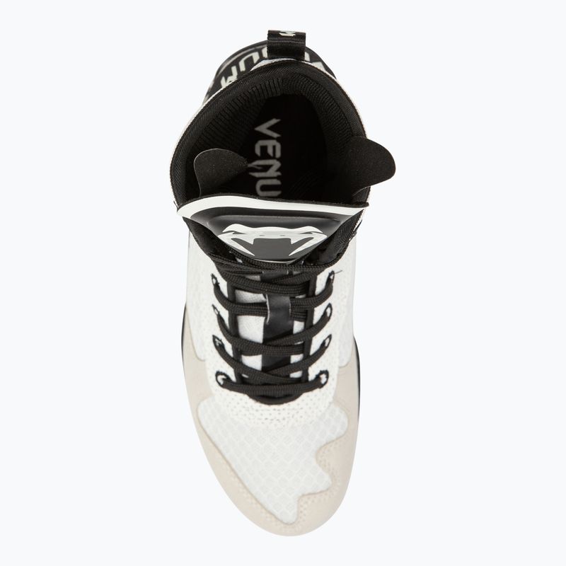 Scarpe da boxe Venum Elite bianco/nero 5