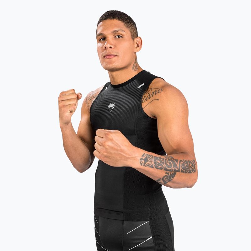 Rashguard Venum Biomecha senza maniche nero/grigio da uomo