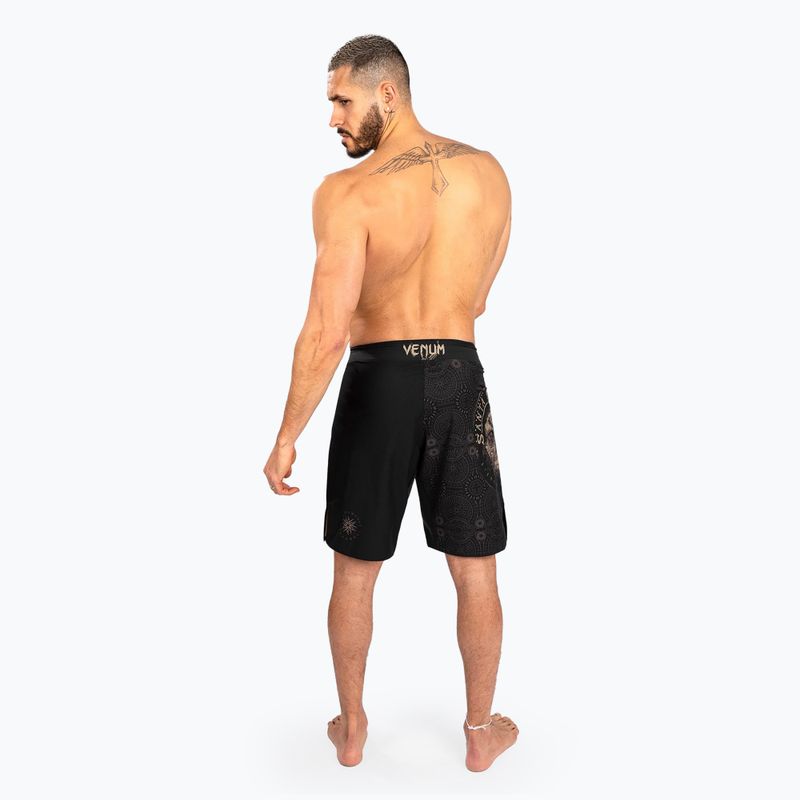 Pantaloncini da allenamento per uomo Venum Santa Muerte Dark Side Fightshorts neri/marroni 3