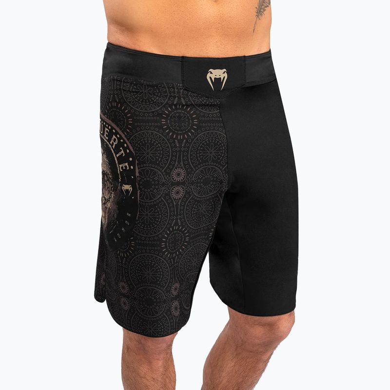 Pantaloncini da allenamento per uomo Venum Santa Muerte Dark Side Fightshorts neri/marroni 4