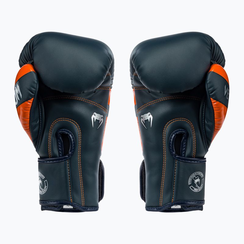 Guanti da boxe Venum Elite blu/argento/arancione 2