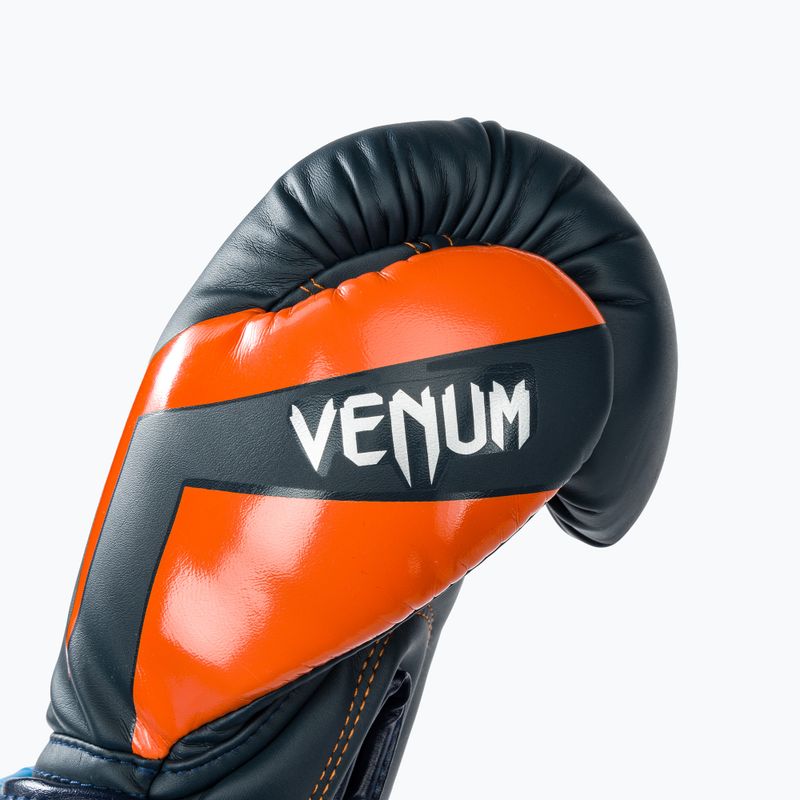 Guanti da boxe Venum Elite blu/argento/arancione 5