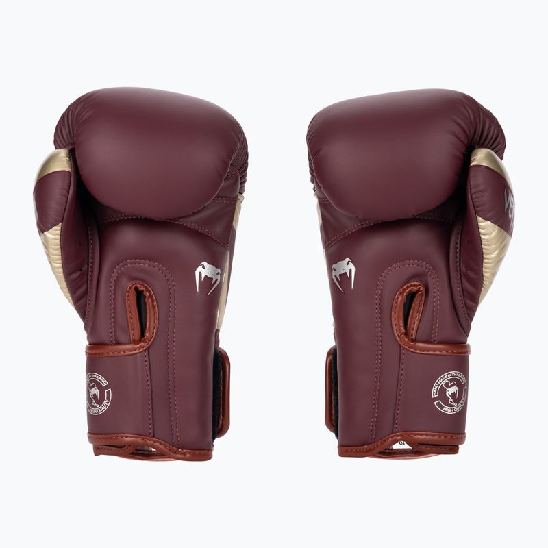 Guantoni da boxe Venum Elite bordeaux/oro 2