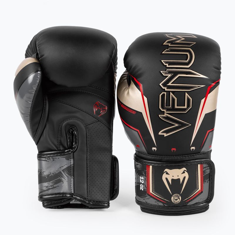 Guantoni da boxe Venum Elite Evo nero/oro 2