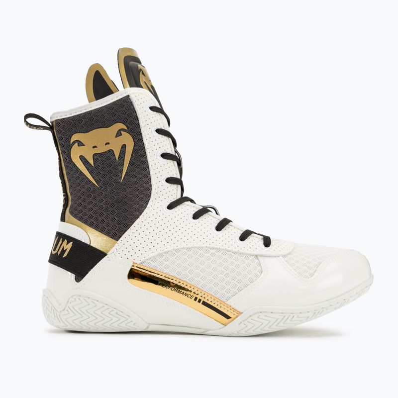 Stivali da boxe Venum Elite bianco/nero/oro 2