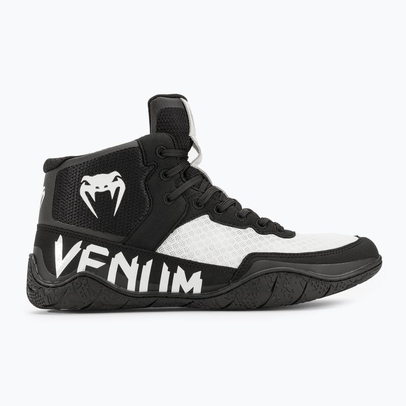 Venum Elite Wrestling stivali da boxe nero/bianco 2