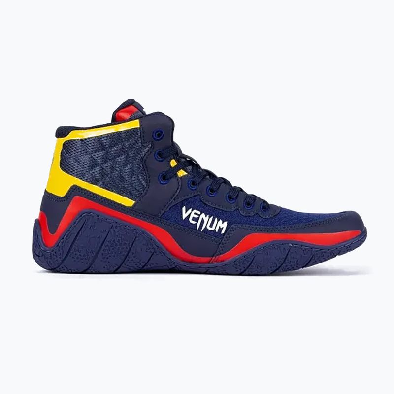 Venum Elite Wrestling stivali da boxe blu/giallo 9