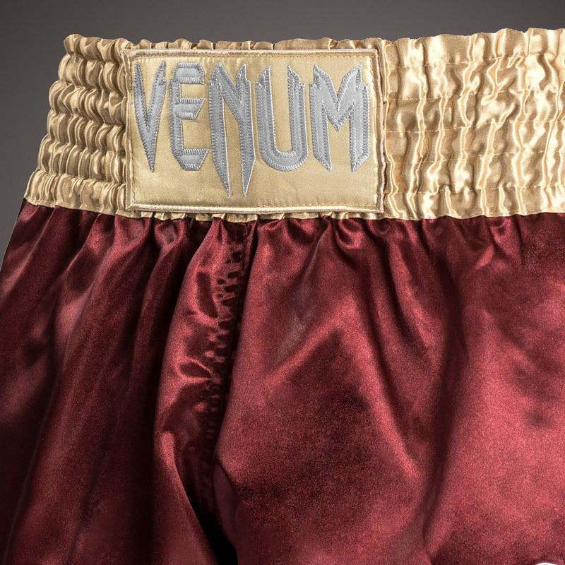 Pantaloncini da allenamento uomo Venum Classic Muay Thai burgundy/gold/white 4