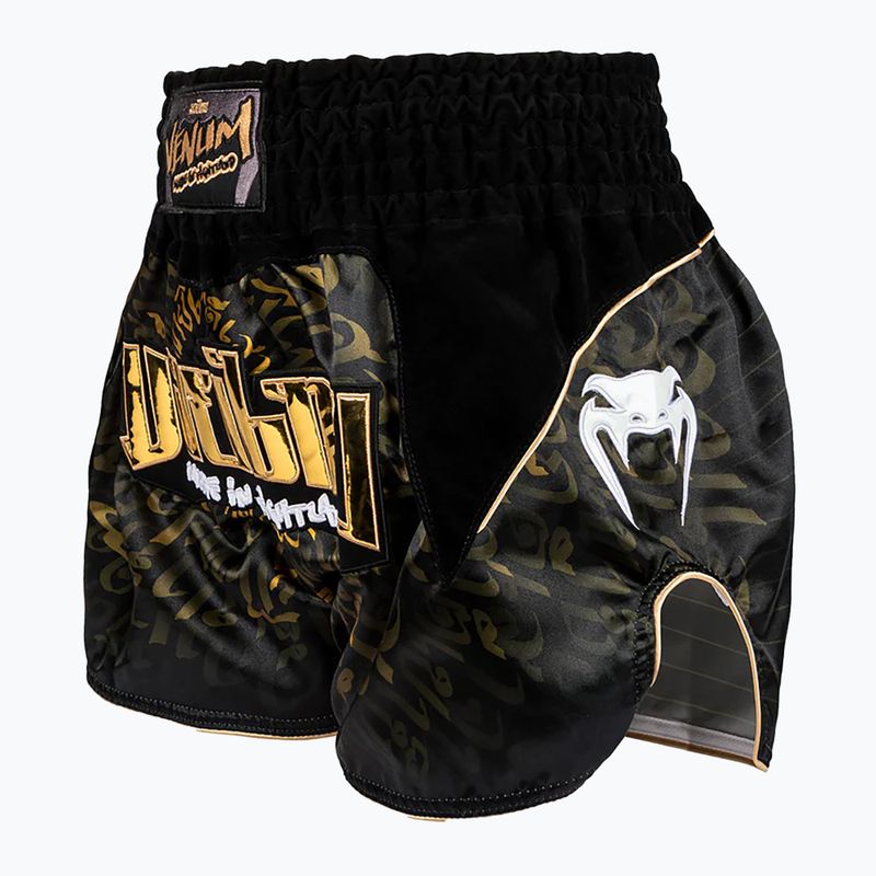 Pantaloncini da allenamento Venum Attack Muay Thai nero/oro 5