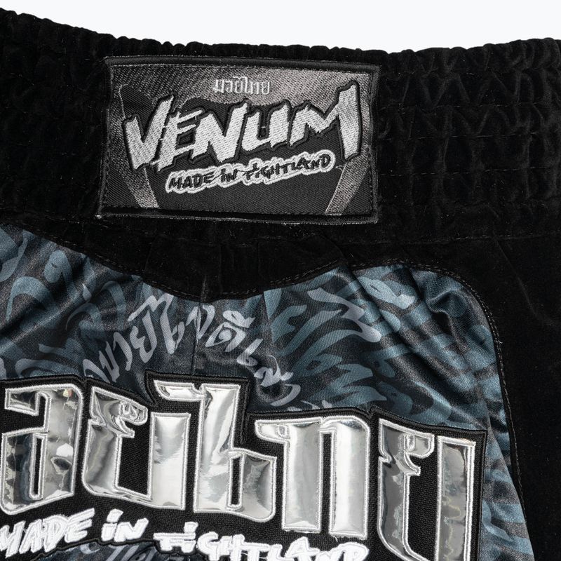 Pantaloncini da allenamento Venum Attack Muay Thai nero/argento 3