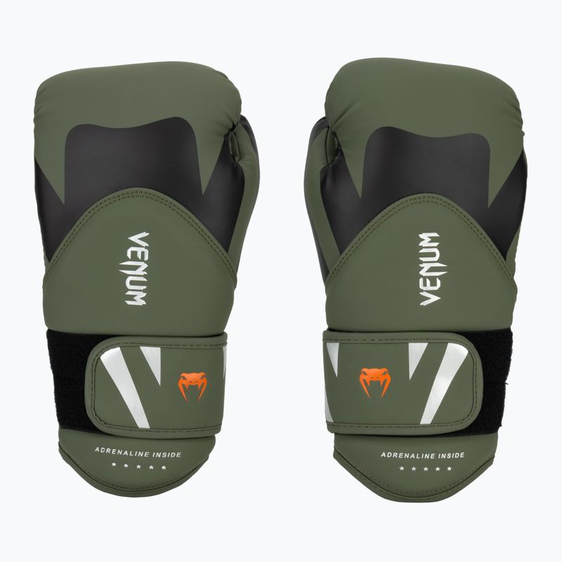 Venum Challenger 4.0 guanti da boxe da uomo nero/khaki 2