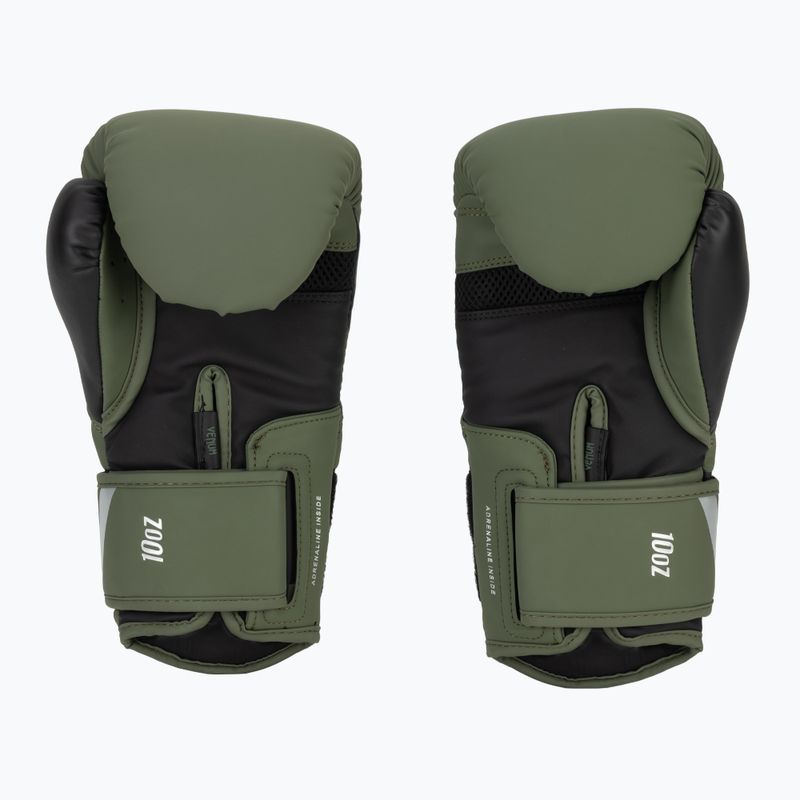 Venum Challenger 4.0 guanti da boxe da uomo nero/khaki 3