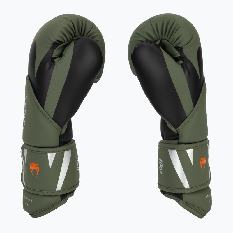Venum Challenger 4.0 guanti da boxe da uomo nero/khaki 4