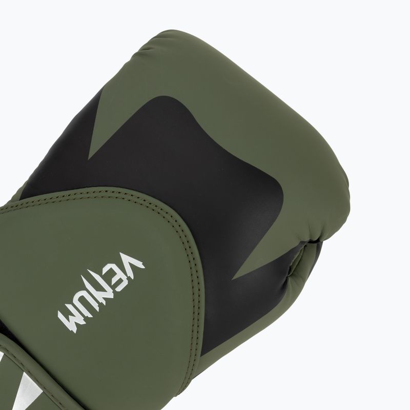 Venum Challenger 4.0 guanti da boxe da uomo nero/khaki 5