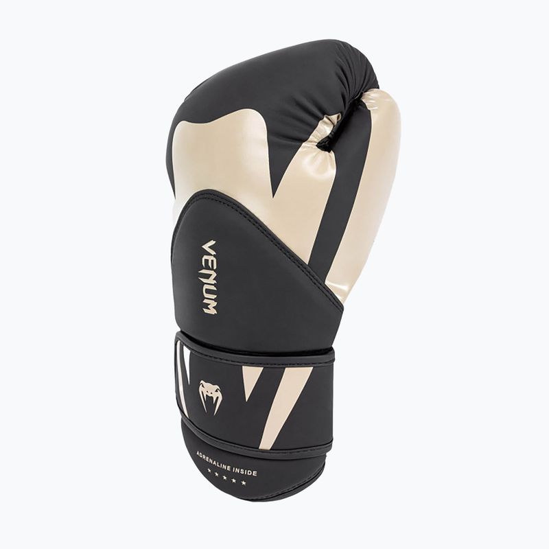 Venum Challenger 4.0 guanti da boxe da uomo nero/beige 4