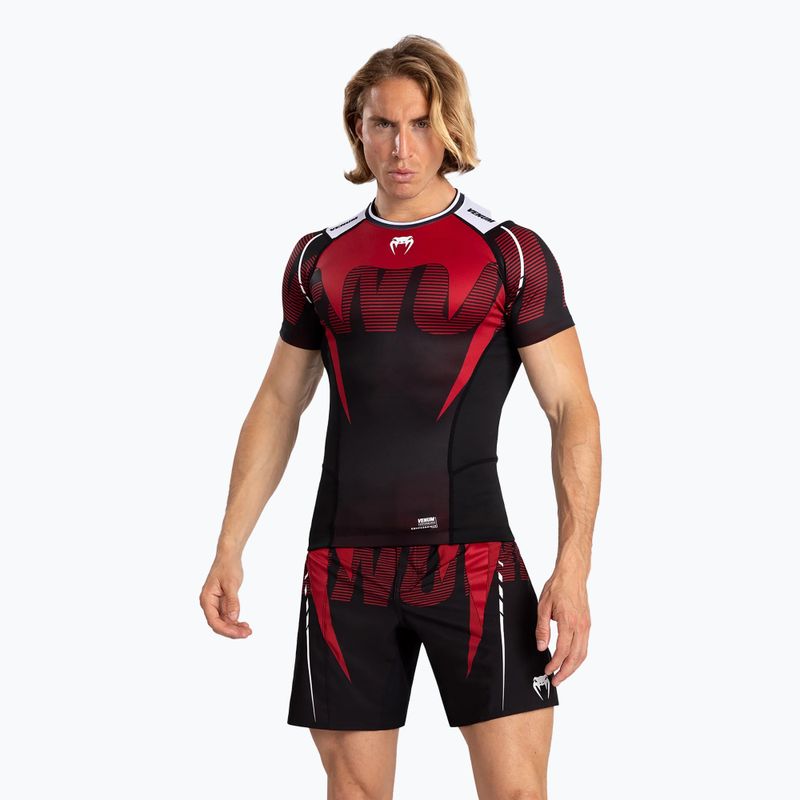 Maglietta Venum Adrenaline Rashguard SS nero/rosso da uomo