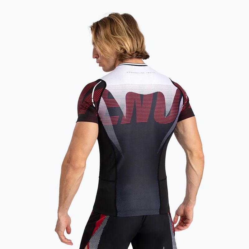 Maglietta Venum Adrenaline Rashguard SS nero/rosso da uomo 3