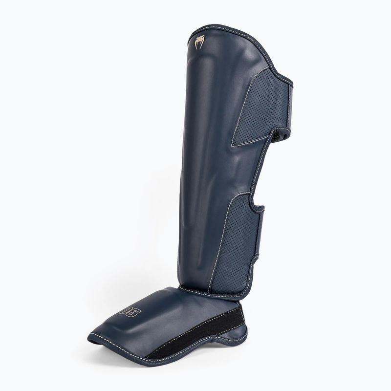 Protezioni per tibia e piede Venum Impact Evo da uomo blu ghiaccio 3