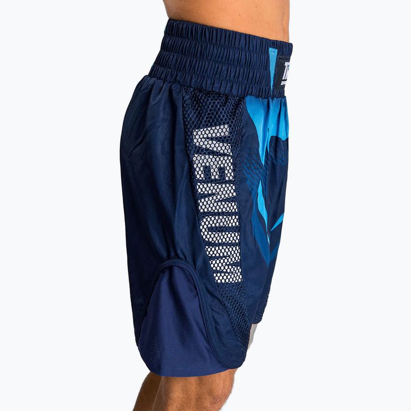 Pantaloncini da boxe Venum X Top Rank Original da uomo blu navy 6