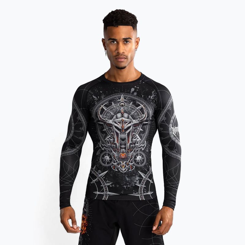 Venum Gladiator 5.0 Rashguard a maniche lunghe da uomo nero/argento