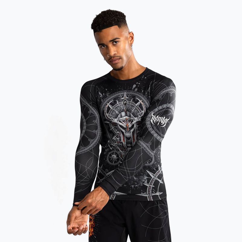 Venum Gladiator 5.0 Rashguard a maniche lunghe da uomo nero/argento 3