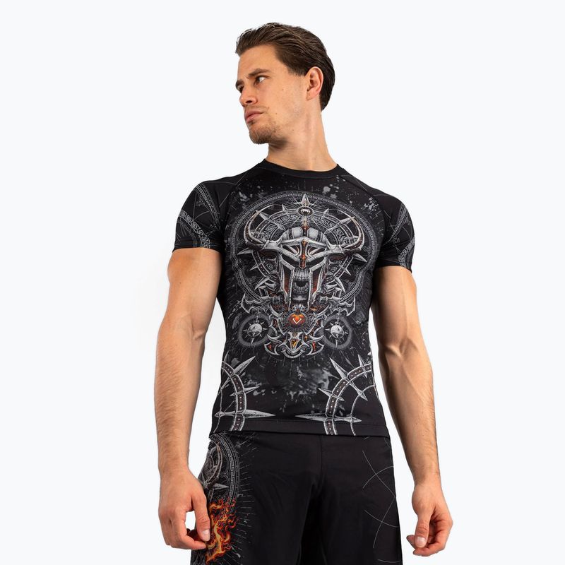 Venum Gladiator 5.0 Rashguard a maniche corte da uomo nero/argento 3