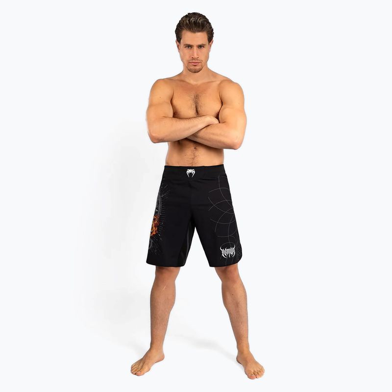 Pantaloncini da combattimento Venum Gladiator 5.0 Uomo nero/argento 2