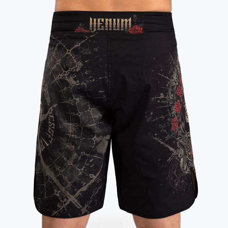 Pantaloncini da combattimento Venum Santa Muerte 5.0 Uomo nero/oro profondo 3