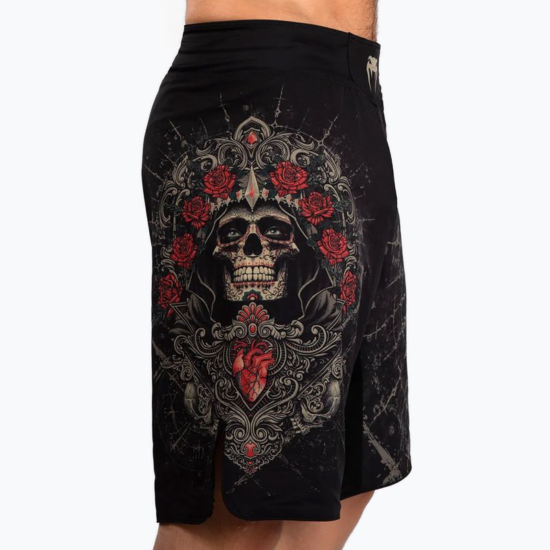 Pantaloncini da combattimento Venum Santa Muerte 5.0 Uomo nero/oro profondo 6