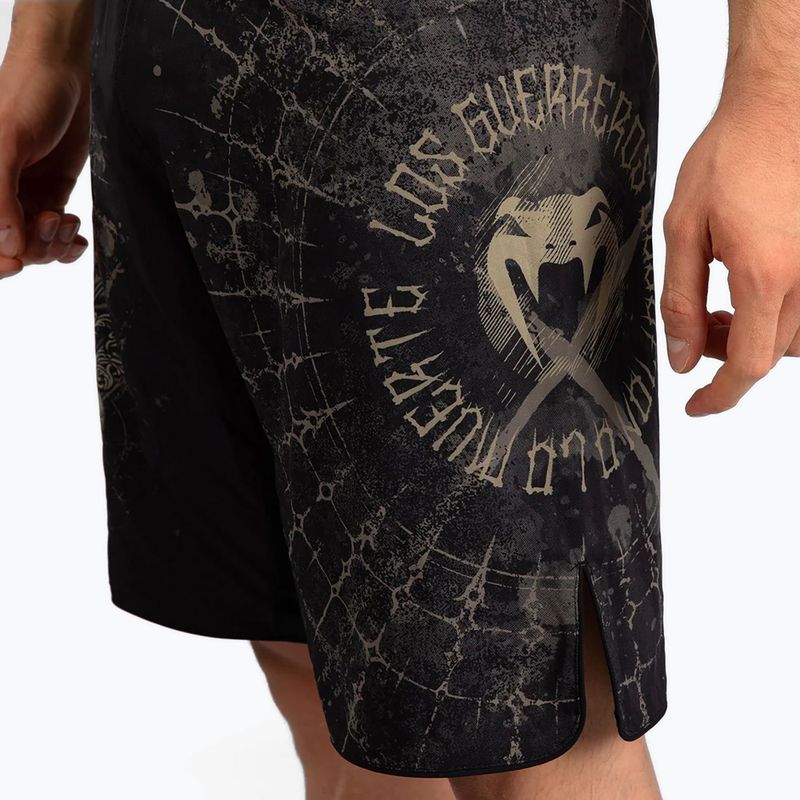 Pantaloncini da combattimento Venum Santa Muerte 5.0 Uomo nero/oro profondo 7