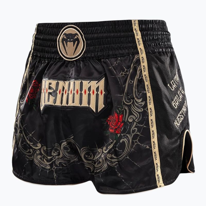 Pantaloncini da allenamento Venum Santa Muerte 5.0 Muay Thai nero/oro da uomo 3