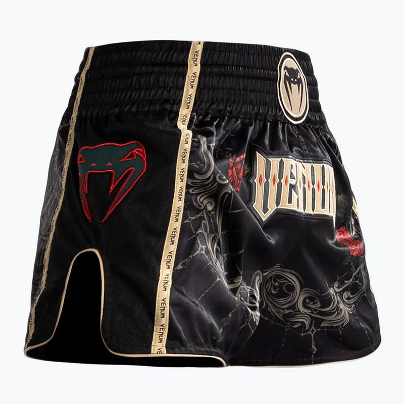 Pantaloncini da allenamento Venum Santa Muerte 5.0 Muay Thai nero/oro da uomo 4
