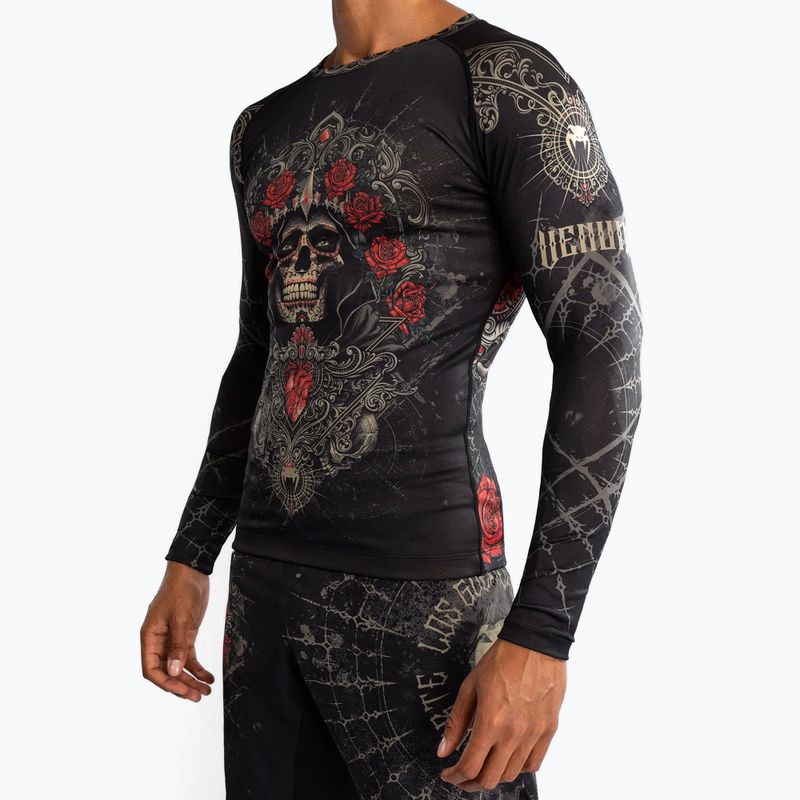 Venum Santa Muerte 5.0 Rashguard a manica lunga da uomo nero/oro profondo 5
