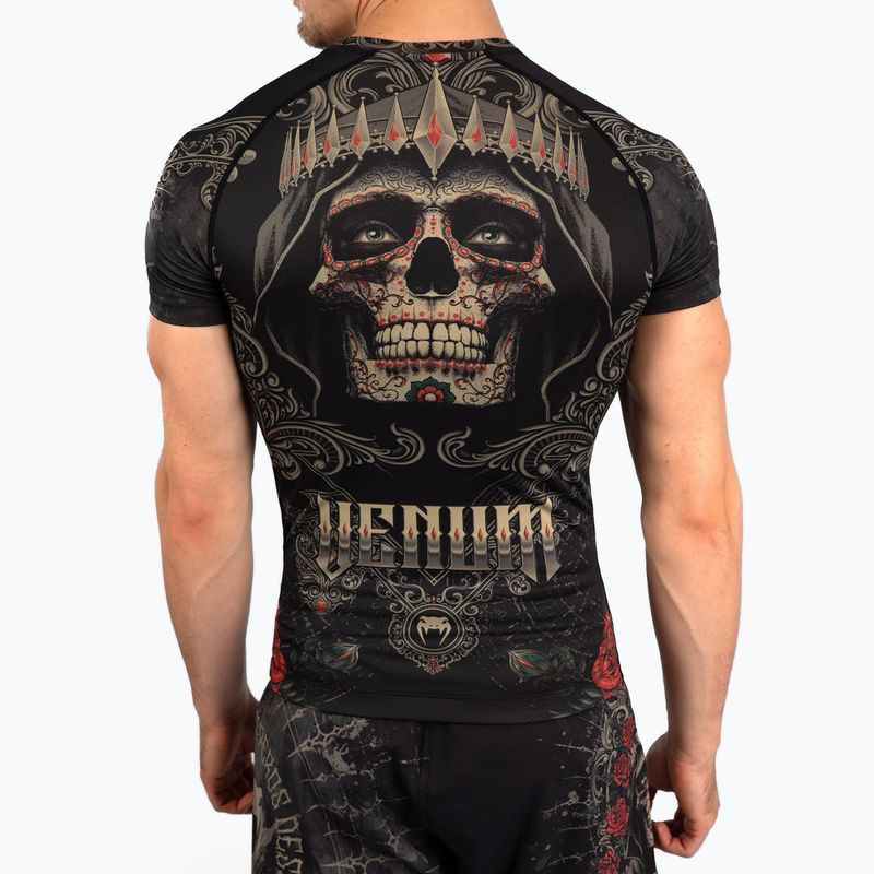 Venum Santa Muerte 5.0 Rashguard a manica corta da uomo nero/oro profondo 5